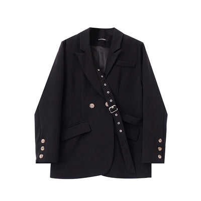 Blazer Mujer Negro Diseño Exclusivo Encaje Casual Oversize - Image 10