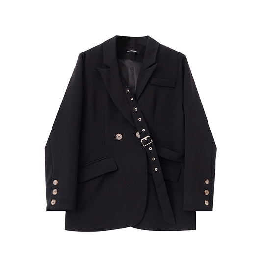 Blazer Mujer Negro Diseño Exclusivo Encaje Casual Oversize - Image 10