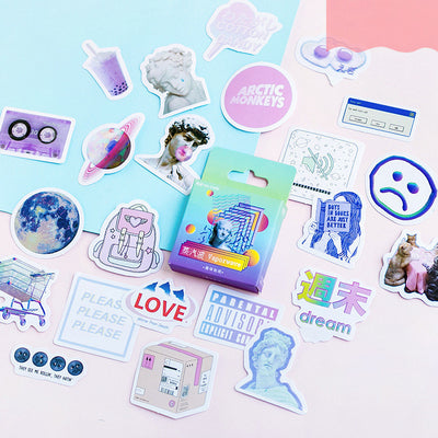 Set de 46 Stickers Adhesivos Steam Wave para Diarios y Proyectos DIY - Image 2