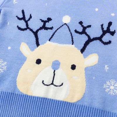 Suéter Navideño con Diseño de Venado y Copos de Nieve - Image 3