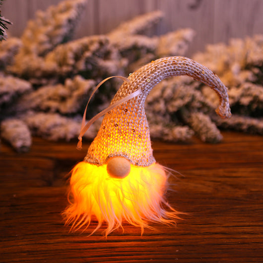 Gnomo Navideño Forestal con Luz LED - Adorno Colgante para Árbol - Image 6