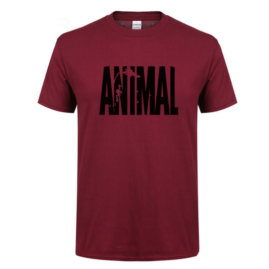 Camiseta de Algodón Puro para Hombre - Estampado Animal Alphabet, Diseño Casual de Verano - Image 11