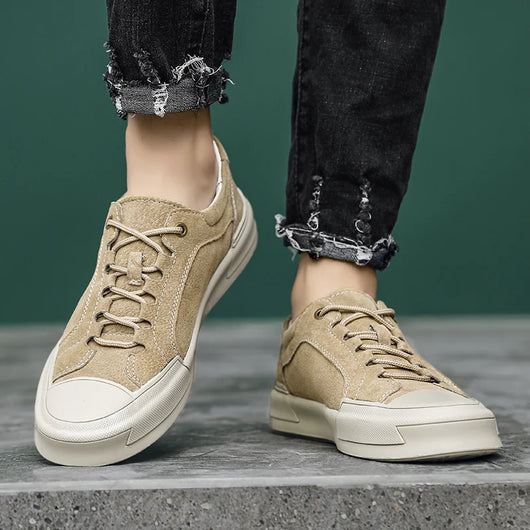 Zapatos Casuales Retro de Cuero Frosted para Hombre - Estilo Urbano Clásico - Image 13