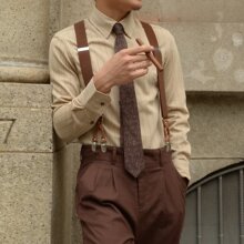 Camisa Vintage a Rayas para Hombre - Primavera y Otoño - Image 12