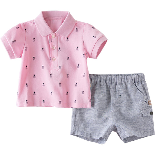 Conjunto de Shorts de Algodón para Bebé - Manga Corta