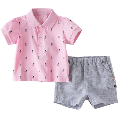 Conjunto de Shorts de Algodón para Bebé - Manga Corta