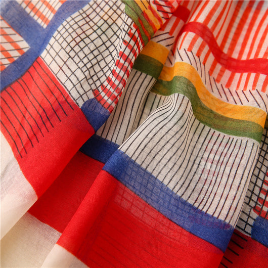 Pareo Protector Solar Rayas Vintage - Bufanda Mujer - Image 14