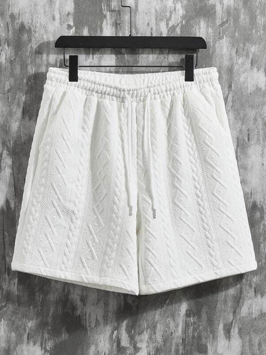 Conjunto de Camisa y Shorts con Patrón de Diamantes para Hombre - Image 29