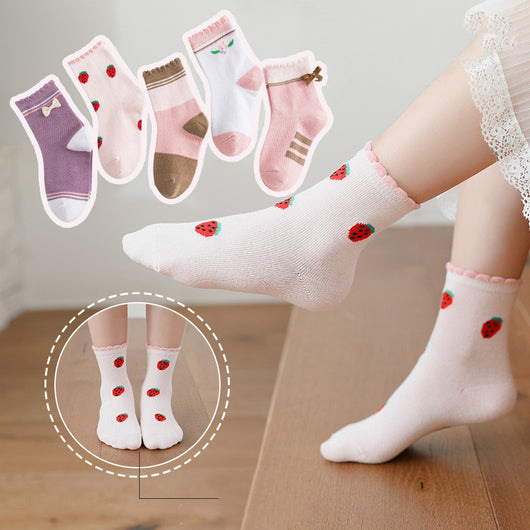 Calcetines de Algodón Peinado con Lazo para Niñas - Image 5