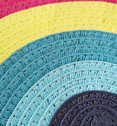 Bolsa de Playa Tejida Arcoíris Portátil para Mujer - Image 12