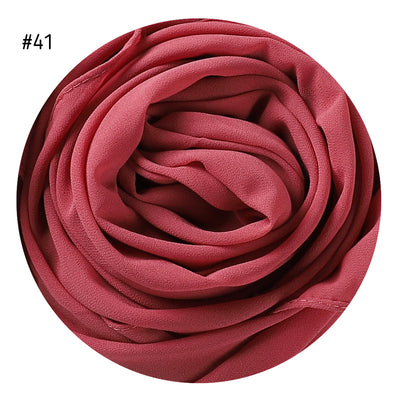 Pañuelo de Gasa Perlada en Colores Sólidos - Cobertura Elegante Monocromática - Image 44