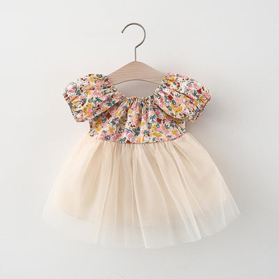 Vestido Infantil Floral Manga Corta - Image 3