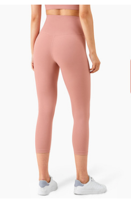 Leggings Yoga Cintura Alta Sin Costuras Nude Realza Glúteos Capri - Image 19