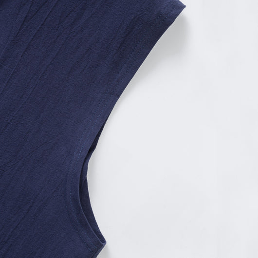 Camisa sin Mangas de Lino con Capucha para Hombre - Image 15