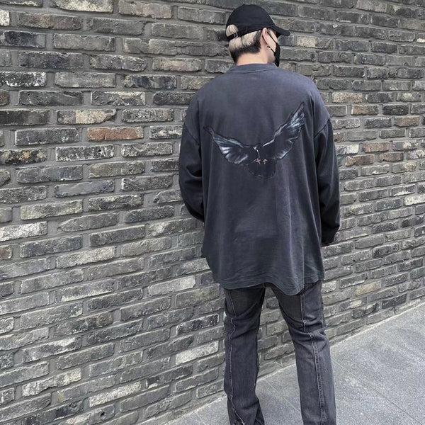 Playera Oversize Frog Drift Paloma Blanca Manga Larga