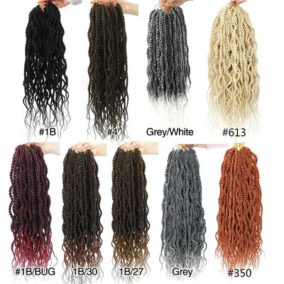 Peluca Sintética Ondulada con Trenzas Twist Dirty Braid - Image 15