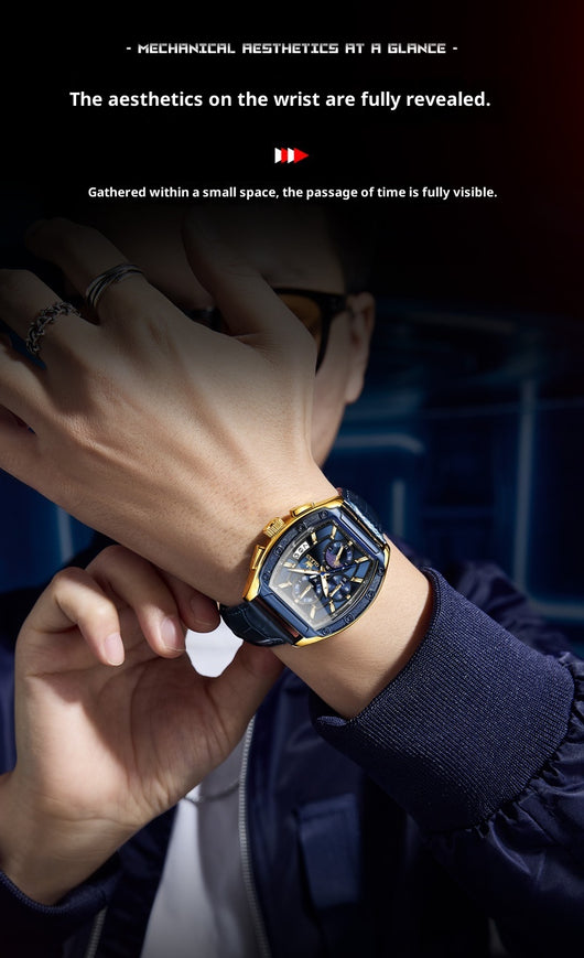 Reloj de Hombre con Correa de Acero y Esfera Luminosa - Image 9