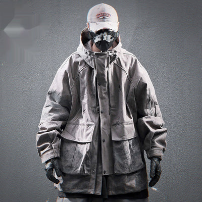 Chaqueta Impermeable con Capucha y Bolsillos Funcionales para Hombre - Image 2