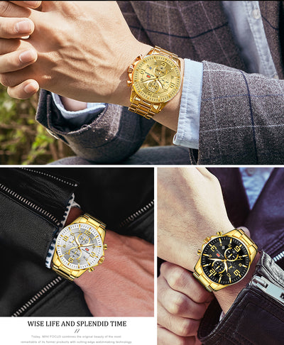 Reloj de Acero Inoxidable Luminoso Resistente al Agua para Hombre - Image 15