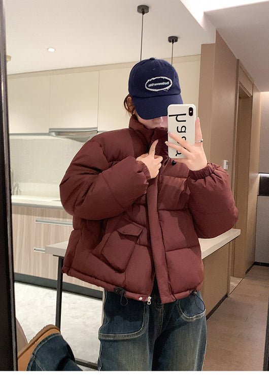 Chaqueta Acolchada Corta Estilo Coreano para Mujer - Image 9