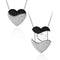 Novo colar feminino com pingente de coração Hot Sale Coração Preto