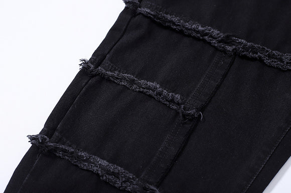 Jeans Slim Ajustados con Paneles de Felpa