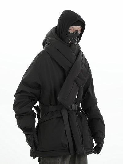 Chaqueta de Algodón con Capucha y Cuello Alto para Hombre - Invierno - Image 6