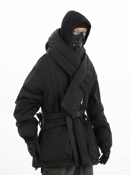 Chaqueta de Algodón con Capucha y Cuello Alto para Hombre - Invierno - Image 6
