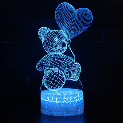 Lámpara Nocturna 3D Oso Adorable - Luz LED Creativa - Image 2