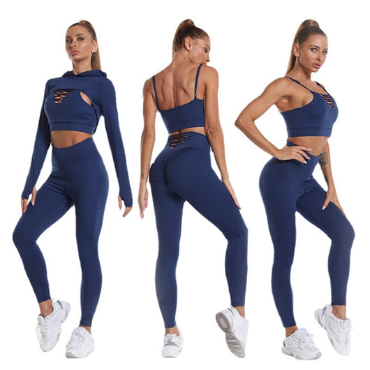 Conjunto Deportivo Yoga con Capucha - Blusa Térmica de Manga Larga - Image 7