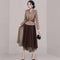 Conjunto Elegante Chaqueta Cuadros y Falda Malla - Estilo Ejecutivo