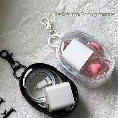 Bolsa Organizadora Transparente para Cables y Cargadores
