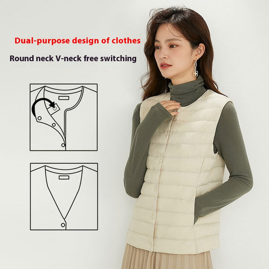 Chaleco Acolchado Ligero para Mujer - Cuello Redondo Cálido y Versátil - Image 2
