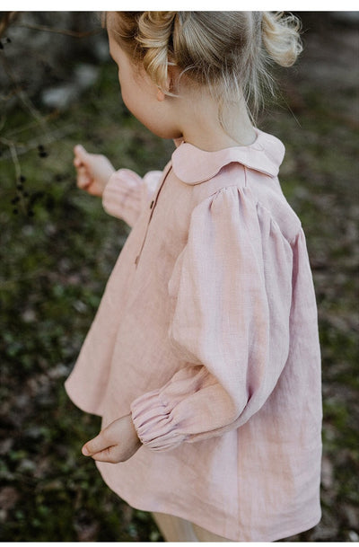 Blusa Princesa Niña Cuello Muñeca Algodón y Lino - Image 18