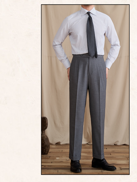 Camisa de Negocio Italiana a Rayas con Cuello Windsor - Image 6