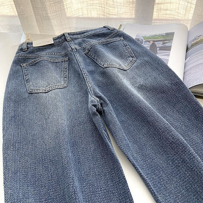 Jeans Rectos Azul Retro para Mujer - Image 19