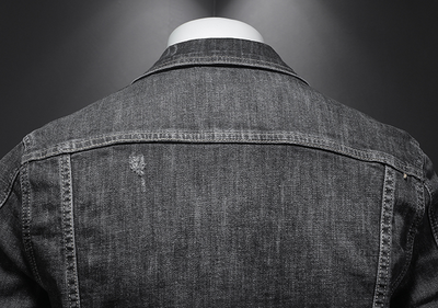 Camisa Denim Slim Fit Retro para Hombre - Image 15