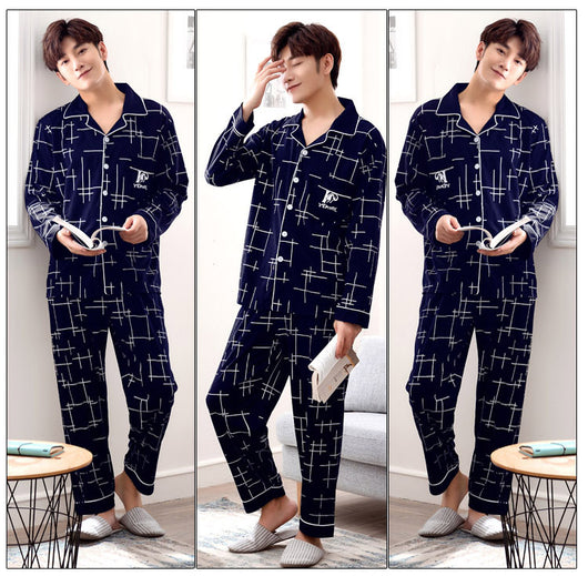Pijama Hombre Manga Larga Cuadros Oversize Cómodo para Casa - Image 10