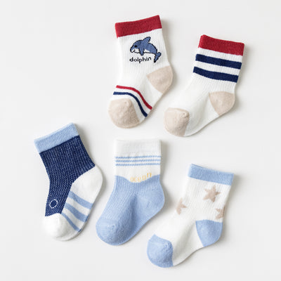 Calcetines Elásticos de Algodón Transpirable para Bebés 0-8 Años - Image 2