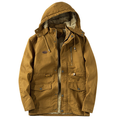 Chaqueta Casual Militar de Algodón Talla Grande Hombre - Image 7