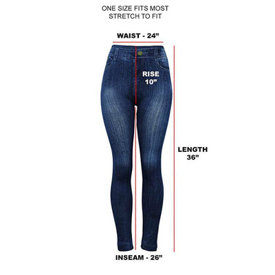 Leggings Talla Grande Efecto Denim - Comodidad de Jeggings - Image 3