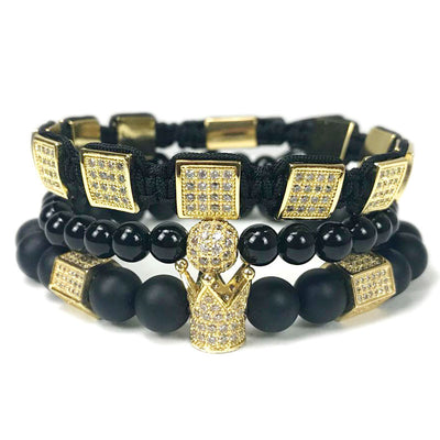 Set de 3 Pulseras para Hombre con Piedras Naturales - Image 7