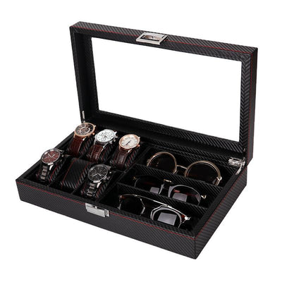 Caja de Almacenamiento Premium en Fibra de Carbono para Relojes y Lentes - Image 5