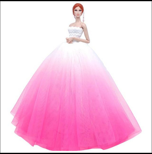 Vestido de Novia con Falda Voluminosa y Velo - Image 16