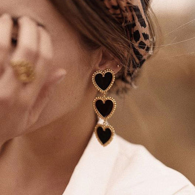 Aretes de Gota de Aceite en Aleación - Diseño Minimalista Elegante