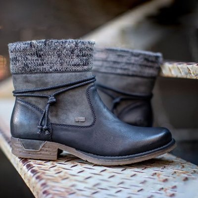 Botas Martin Cálidas con Cierre Lateral y Tacón de Bloque