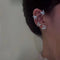 Aretes de Diamante Brillante con Clip Mariposa 2 en 1