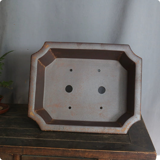 Maceta Rectangular de Cerámica Púrpura con Textura Kui - Image 3