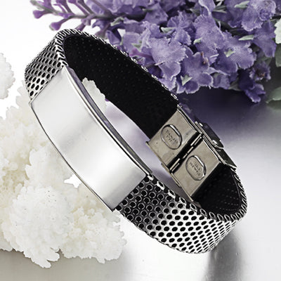Pulsera de Cuero y Titanio para Hombre - Image 2