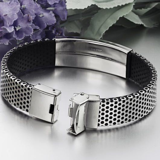 Pulsera de Cuero y Titanio para Hombre - Image 3